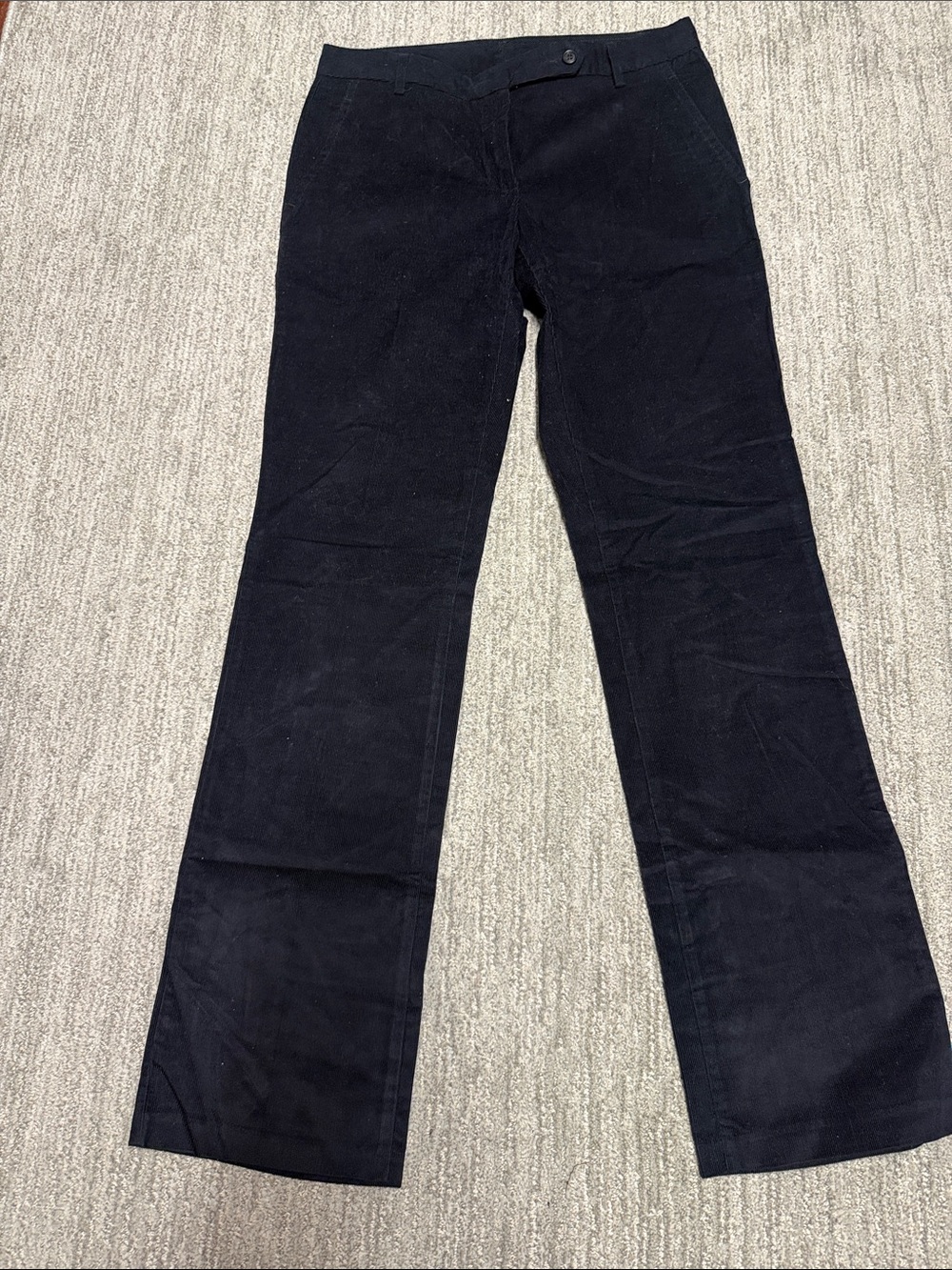 Women’s Black Straight-Leg Curduroy pants